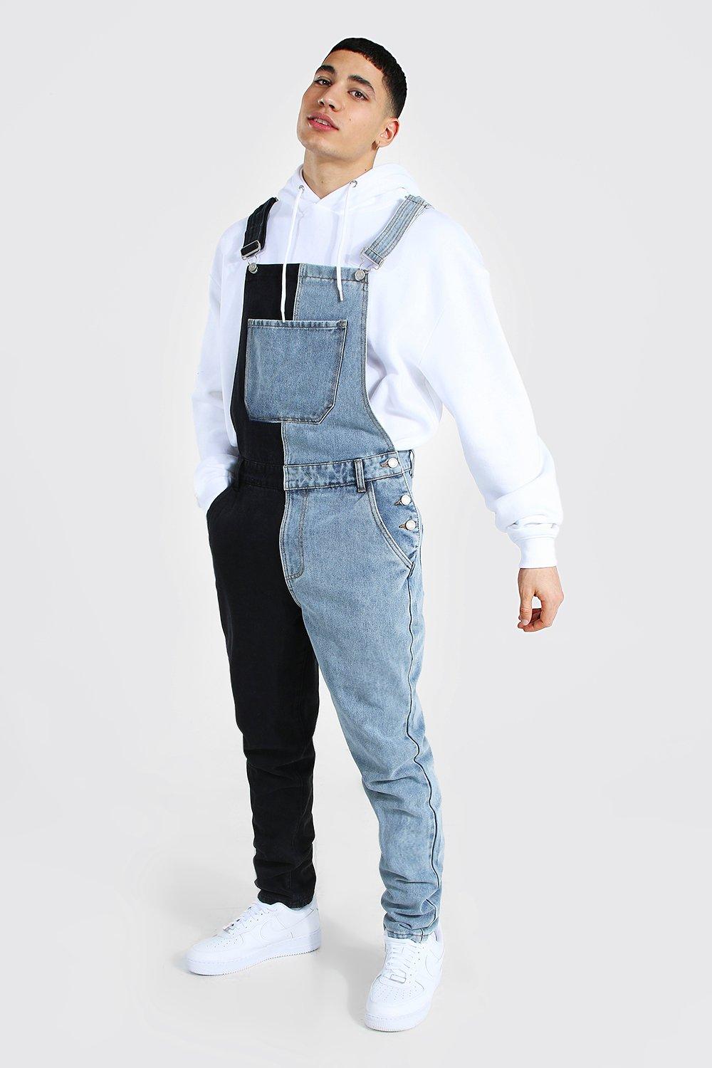 Boohooman dungarees hot sale